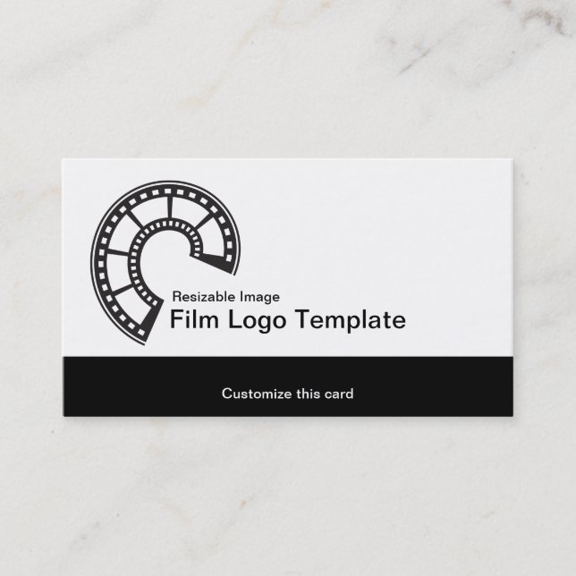 Carte De Visite Logo Simple Media Film Strip (Devant)