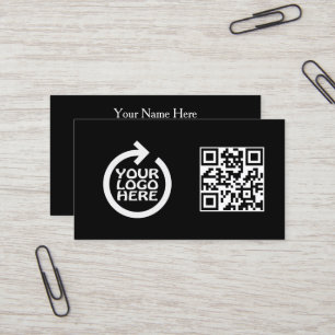 Carte De Visite Logo simple moderne professionnel avec code QR