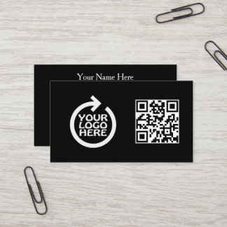 Carte De Visite Logo simple moderne professionnel avec code QR