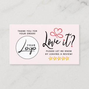 Carte De Visite Logo Simple Review Request