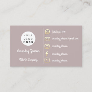 Carte De Visite Logo Social Media Gold QR Code Gold Powder