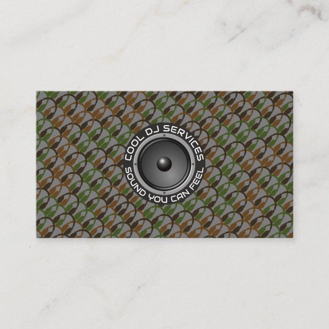 Carte De Visite Logo sonore DJ Power • Conception de sonorisation  (Devant)