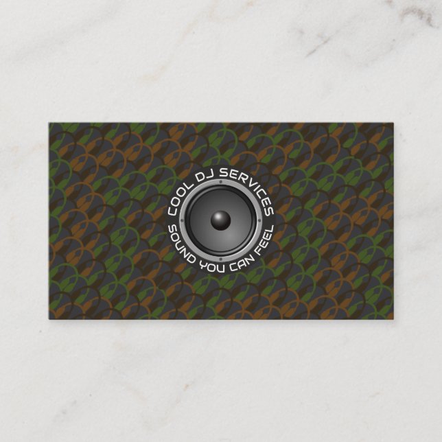 Carte De Visite Logo sonore DJ puissant • Conception audio pro mod (Devant)