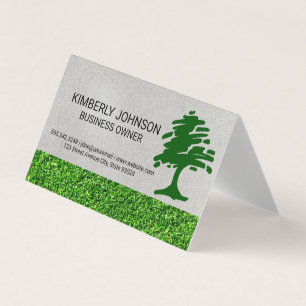 Carte De Visite Logo stylisé d'arbre Entretien de pelouse