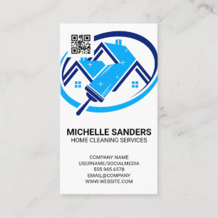 Carte De Visite Logo Stylish Home Cleaning Services