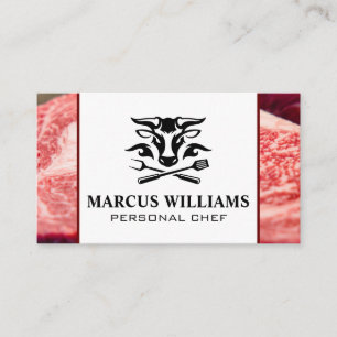 Carte De Visite Logo sur le bétail Steaks