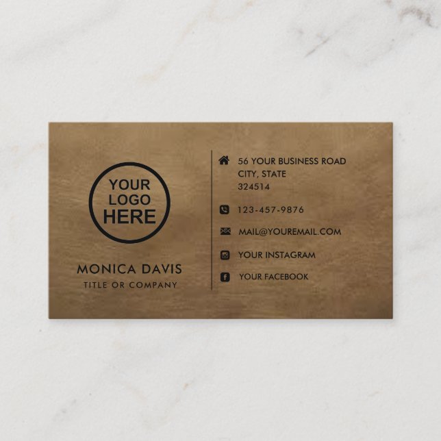 Carte De Visite Logo sur mesure - icônes de médias sociaux minimal (Devant)