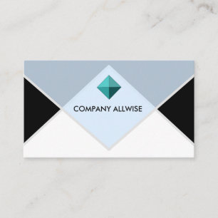 Carte De Visite Logo sur mesure noir et bleu clair personnalisable