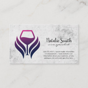 Carte De Visite Logo Tache de Vin Fond Texturé