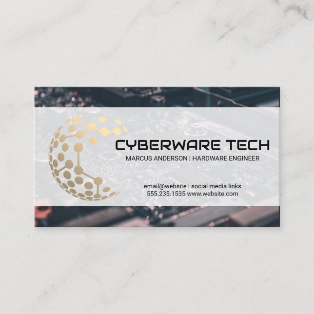 Carte De Visite Logo technique | Matériel informatique (Devant)