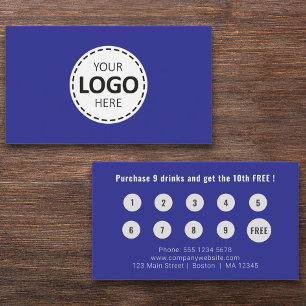 Carte De Visite Logo Télécharger Moderne Simple Blue Loyalty