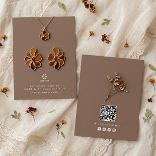 Carte De Visite Logo TMF26 pour présentoir à bijoux Brun Mocha de 