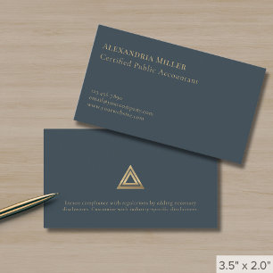 Carte De Visite Logo Triangle Or Simple De Haut Niveau