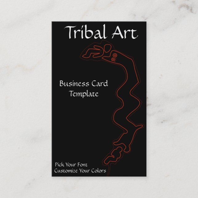 Carte De Visite Logo tribal rouge Art (Devant)