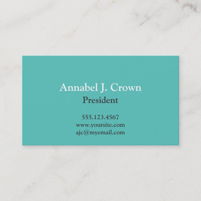 Carte De Visite Logo turquoise standard (Devant)