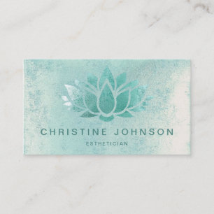 Carte De Visite logo turquoise vert lotus