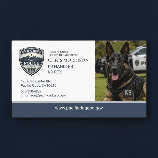 Carte de visite Logo Unité de Police K9 (Créateur téléchargé)