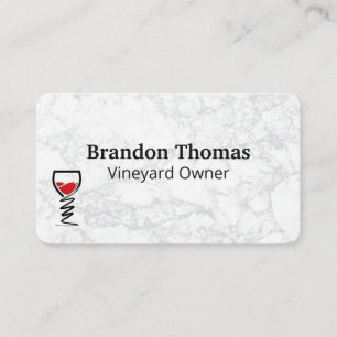Carte De Visite Logo Verre à Vin Dégustations Restaurant