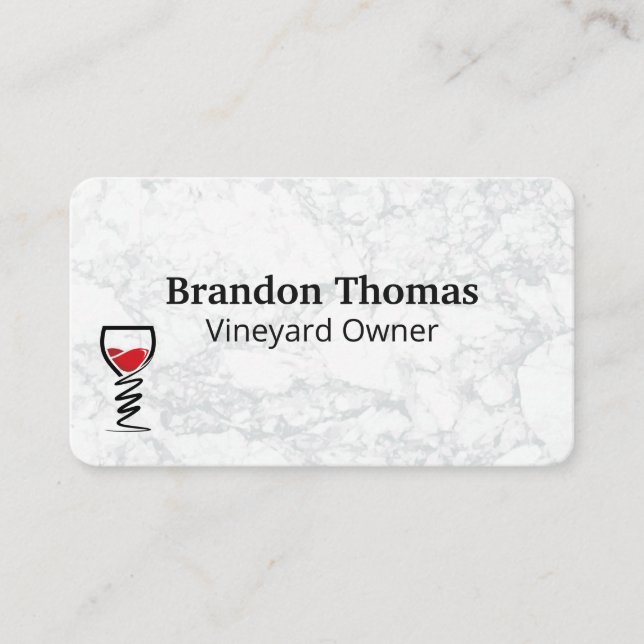 Carte De Visite Logo Verre à Vin | Dégustations | Restaurant  (Devant)