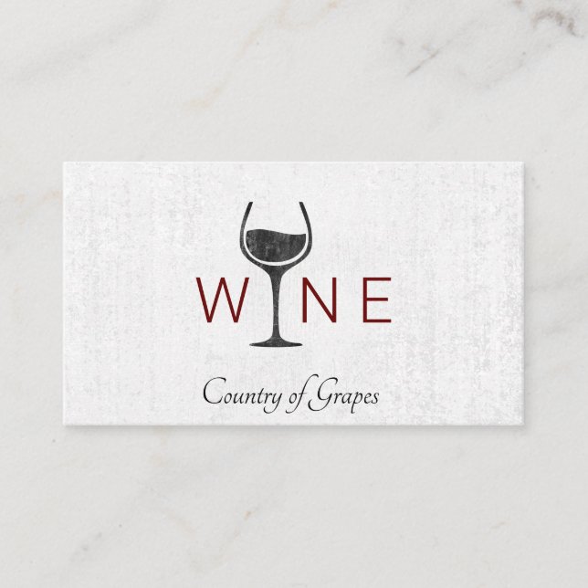 Carte De Visite Logo Verre Vin | VIN (Devant)