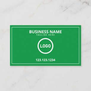 Carte De Visite Logo vert et blanc moderne Aménagement de la pelo
