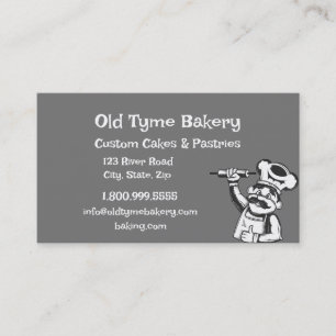 Carte De Visite Logo vintage Vieux Type Boulangerie Boulangerie