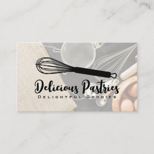 Carte De Visite Logo Whisk   Ingrédients et outils de cuisson