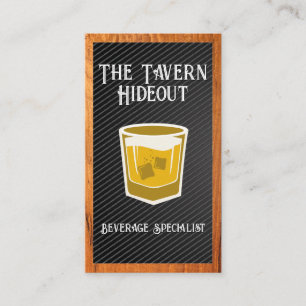 Carte De Visite Logo Whisky Glass Barre