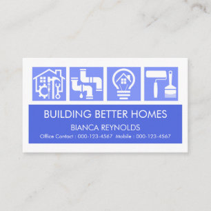Carte De Visite Logos de service de construction de Stunning Build