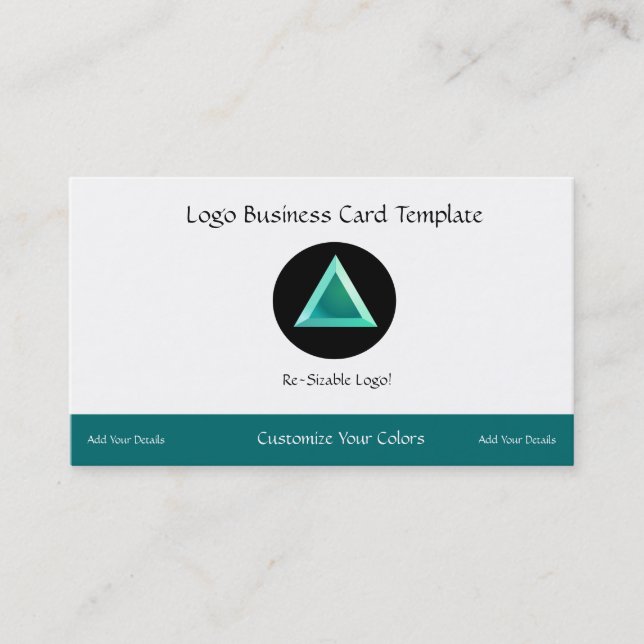 Carte De Visite Logos simples - Logo triangle en verre (Devant)