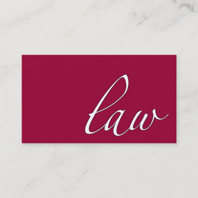 Carte De Visite Loi : Procureur, Script de l'avocat (Devant)