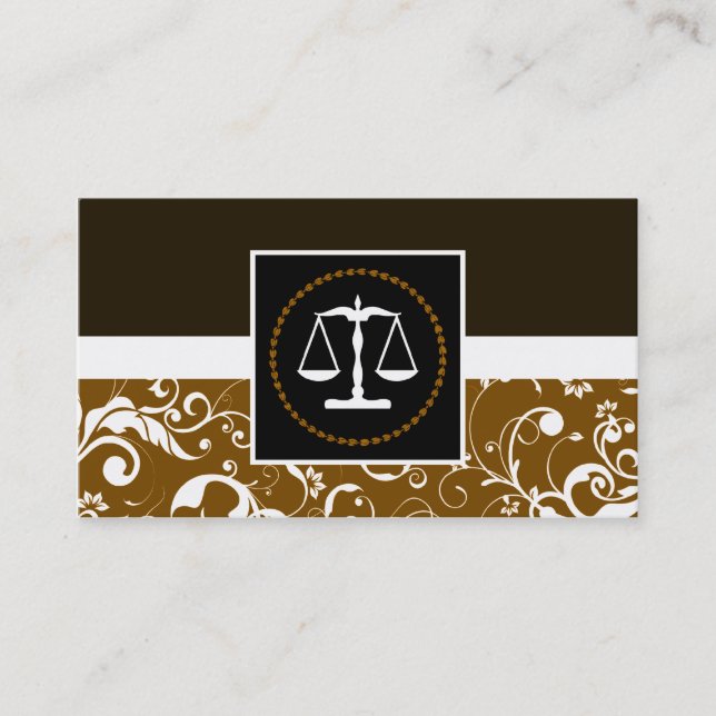 Carte De Visite loi professionnelle : échelles de justice de (Devant)