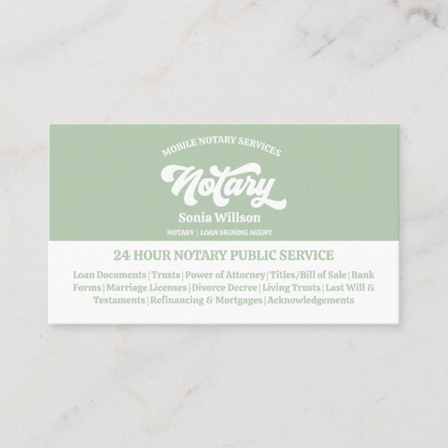 Carte De Visite Loi sur l'agent de signature de contrat de prêt et (Devant)