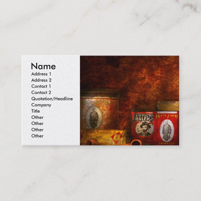 Carte De Visite Loisir - Fumeur - pipes à fumer (Devant)