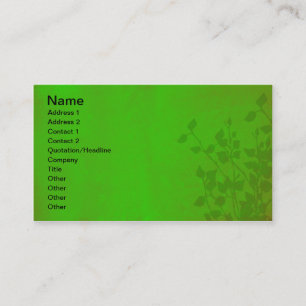 Carte De Visite L'ombre du Rose de l'image verte