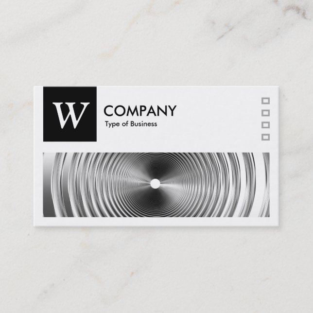 Carte De Visite Long Spring B&W - Logo et panneau v2 - Noir (Devant)