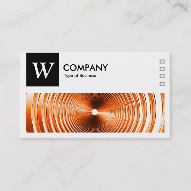 Carte De Visite Long Spring Orange- Logo et panneau v2 - Noir (Devant)