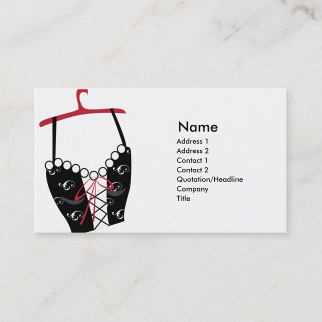 Carte De Visite Longlinebra noir - affaires (Devant)