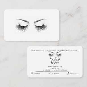 Carte De Visite Longs Cils Extensions de Cils Beauté