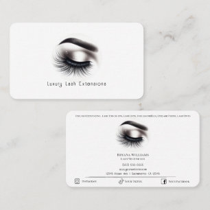 Carte De Visite Longs faux cils fins Extensions de cils Beauté 