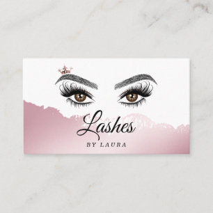 Carte De Visite Longues Belles Lashes Yeux et Brows Main dessinée