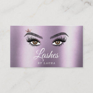Carte De Visite Longues Belles Lashes Yeux et Brows Main dessinée