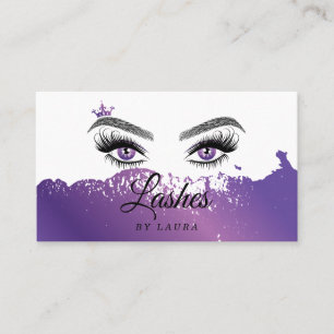 Carte De Visite Longues Belles Lashes Yeux et Brows Main dessinée