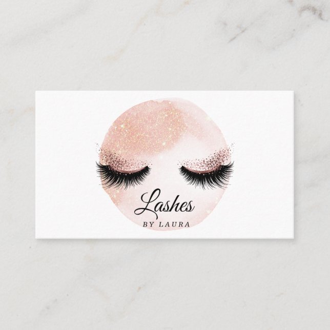 Carte De Visite Longueur Lash Extension Maquillage Artiste Blush R (Devant)