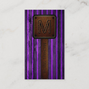 Carte De Visite Look en cuir Brown en bois violet
