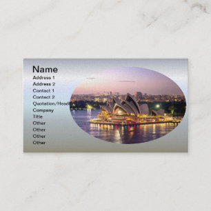 Carte De Visite L'Opéra de Sydney en soirée