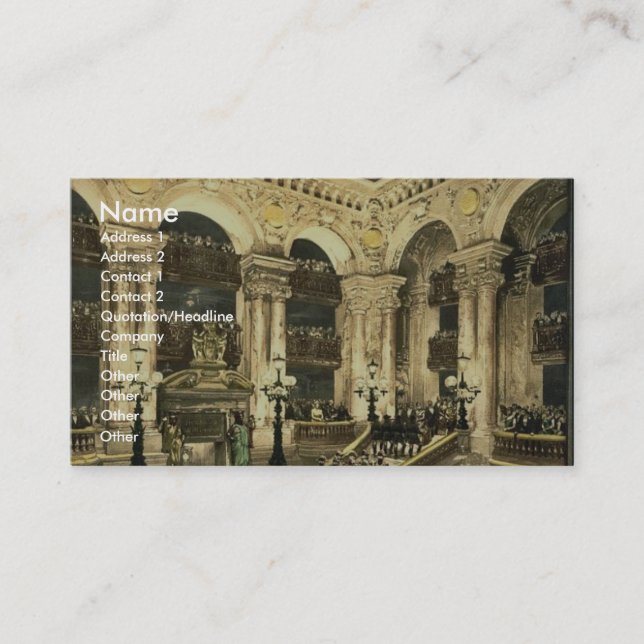 Carte De Visite L'Opéra, l'inauguration de l'opéra, Pa (Devant)
