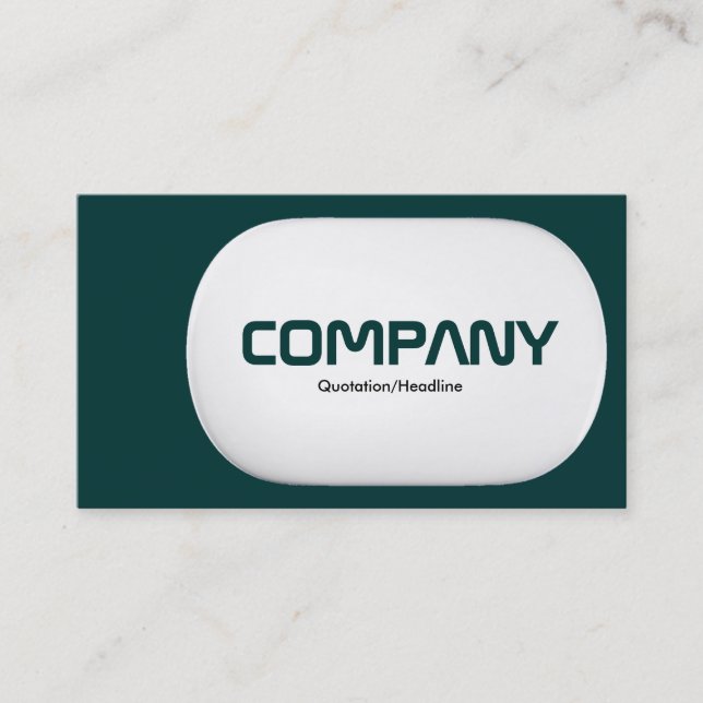 Carte De Visite Losange 3D - Vert foncé (Devant)