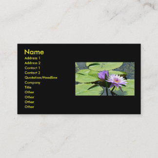 Carte De Visite Lotus avec la libellule