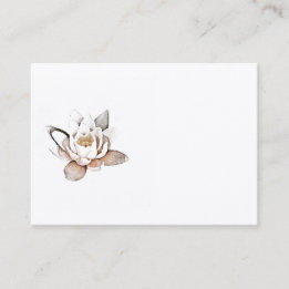 CARTE DE VISITE LOTUS BLANC